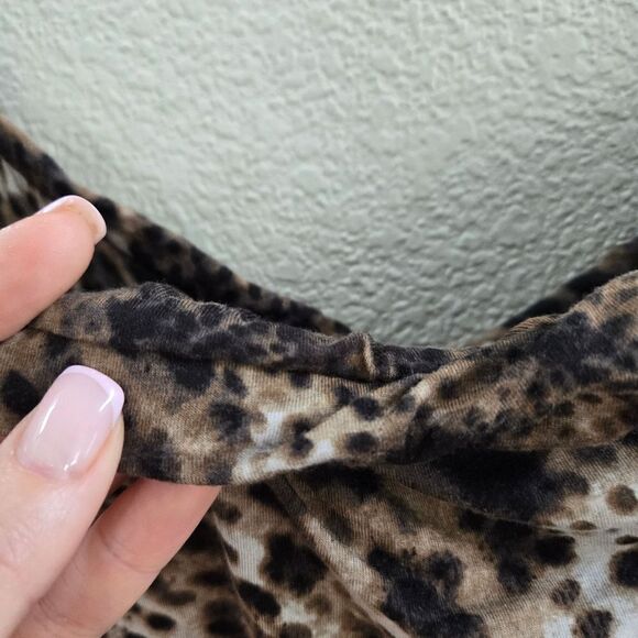 Velvet strapless Leopard mini dress size M New - Picture 3 of 7